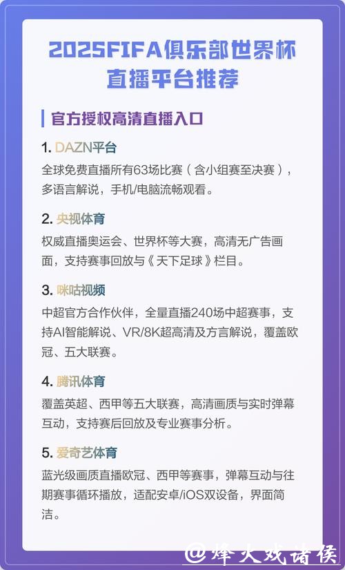 世界杯爱好者必备直播平台清单